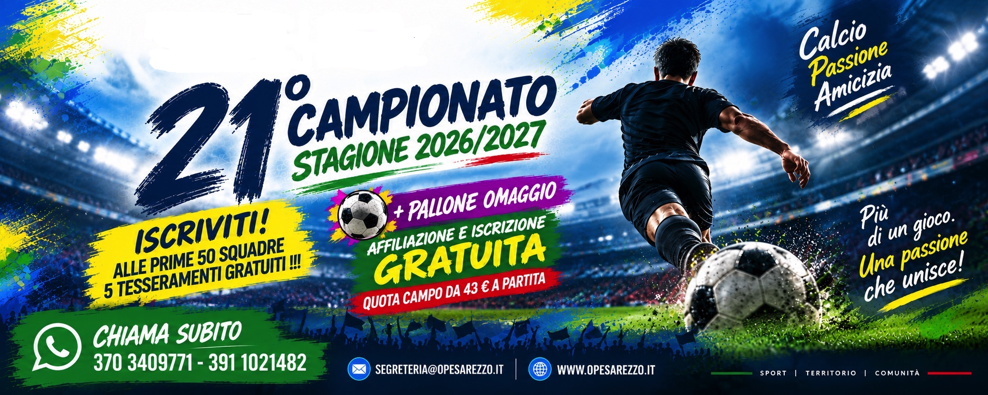 21° Campionato OPES Arezzo - Stagione 2026/2027